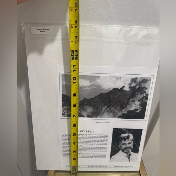 Kalalau Lookout  “Tranquil Waters”signed print by Gary Reed c. 1981 - Picture 7 of 8